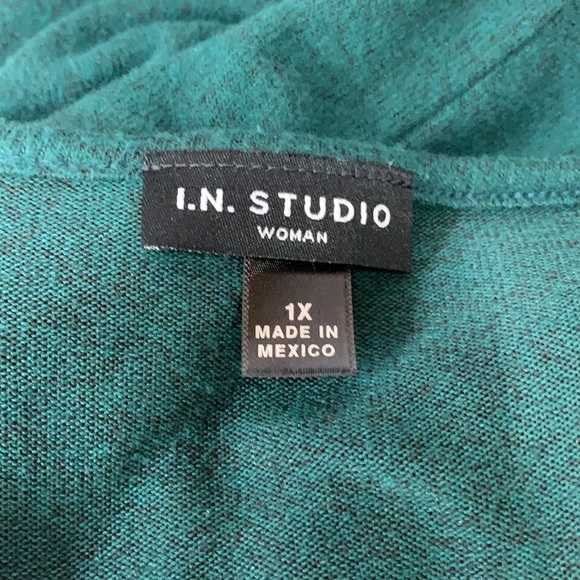 Sz1X IN Studio Green 3/4 Sleeve Top - Picture 5 of 6